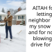 AITAH for not letting my neighbor borrow my snow blower and for not snow blowing their drive for them?