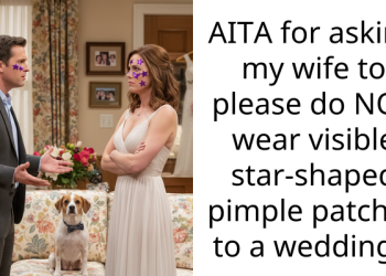 AITA for asking my wife to please do NOT wear visible star-shaped p**ple patches to a wedding ?