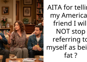 AITA for telling my American friend I will NOT stop referring to myself as being fat ?
