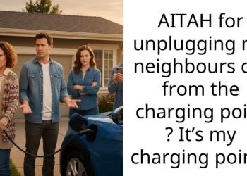 AITAH for unplugging my neighbours car from the charging point ? It’s my charging point .