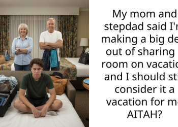 My mom and stepdad said I’m making a big deal out of sharing a room on vacation and I should still consider it a vacation for me AITAH?