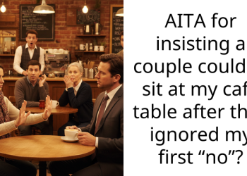 AITA for insisting a couple couldn’t sit at my café table after they ignored my first “no”?