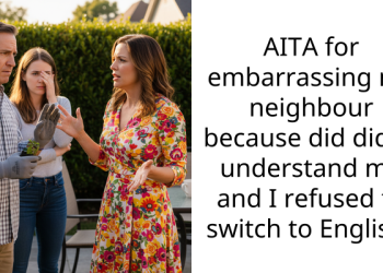 AITA for embarra*sing my neighbour because did didn’t understand me and I refused to switch to English?