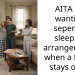 AITA for wanting seperate sleeping arrangements when a friend stays over?
