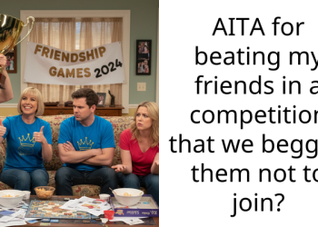 AITA for beating my friends in a compet*tion that we begged them not to join?
