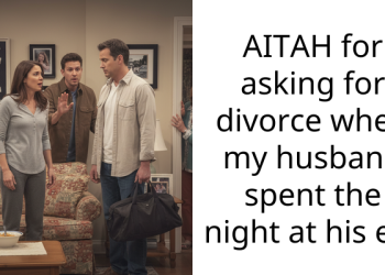 AITAH for asking for divorce when my husband spent the night at his ex?