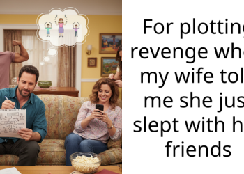For plotting revenge when my wife told me she just slept with her friends
