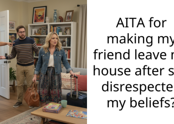AITA for making my friend leave my house after she disrespected my beliefs?
