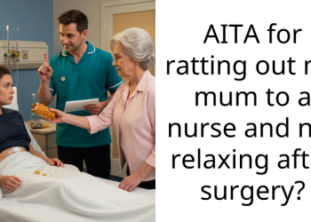 AITA for ratting out my mum to a nurse and not relaxing after surgery?