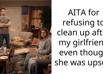 AITA for refusing to clean up after my girlfriend even though she was upset?