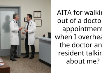 AITA for walking out of a doctor’s appointment when I overheard the doctor and resident talking about me?