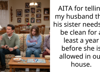 AITA for telling my husband that his sister needs to be clean for a least a year before she is allowed in our house.
