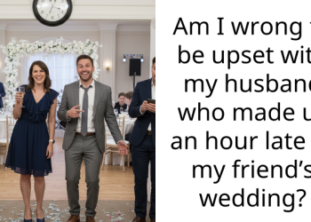 Am I wrong to be upset with my husband who made us an hour late to my friend’s wedding?