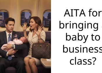 AITA for bringing a baby to business cla*s?