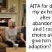 AITA for denying my ex his ‘son’ after he abandoned us and I took the choice alone to give him up for adoption? Update