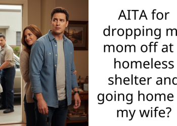 AITA for dropping my mom off at a homeless shelter and going home to my wife?