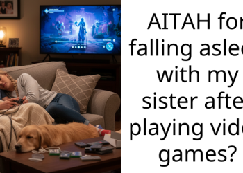 AITAH for falling asleep with my sister after playing video games?