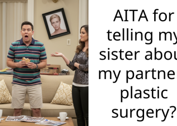 AITA for telling my sister about my partners plastic surgery?
