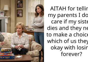 AITAH for telling my parents I don’t care if my sister dies and they need to make a choice of which of us they’re okay with losing forever?