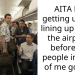 AITA For getting up and lining up to exit the airplane before the people in front of me got up?