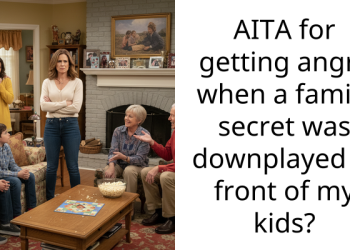 AITA for getting angry when a family secret was downplayed in front of my kids?