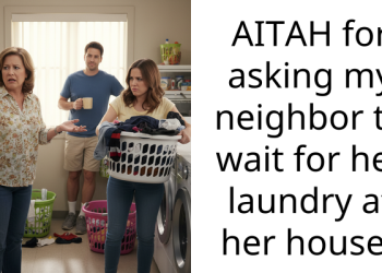 AITAH for asking my neighbor to wait for her laundry at her house?