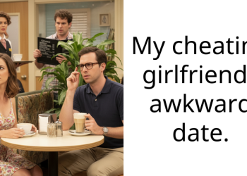 My cheating girlfriends awkward date.