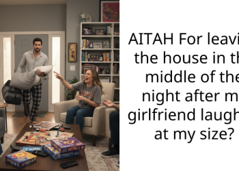 AITAH For leaving the house in the middle of the night after my girlfriend laughed at my size?