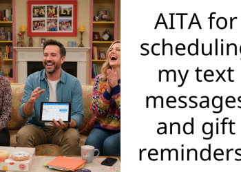 AITA for scheduling my text messages and gift reminders?