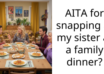 AITA for snapping at my sister at a family dinner?