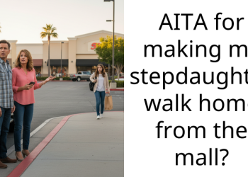 AITA for making my stepdaughter walk home from the mall?