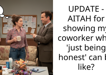 UPDATE – AITAH for showing my coworker what ‘just being honest’ can be like?