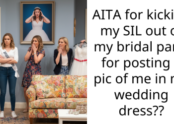 AITA for kicking my SIL out of my bridal party for posting a pic of me in my wedding dress??