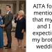AITA for not mentioning that my wife and I are expecting at my brother’s wedding?