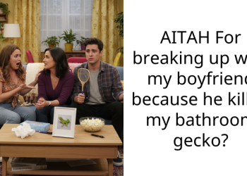 AITAH For breaking up with my boyfriend because he k**led my bathroom gecko?