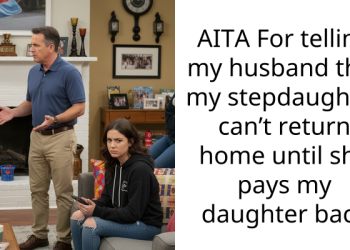 AITA For telling my husband that my stepdaughter can’t return home until she pays my daughter back
