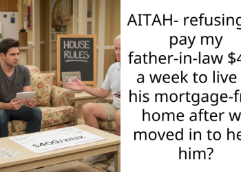 AITAH- refusing to pay my father-in-law $400 a week to live in his mortgage-free home after we moved in to help him?