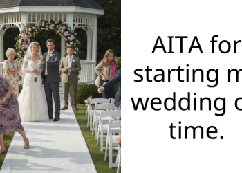 AITA for starting my wedding on time.