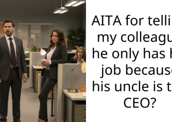 AITA for telling my colleague he only has his job because his uncle is the CEO?