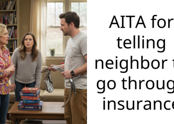 AITA for telling neighbor to go through insurance