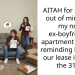 AITAH for moving out of mine and my now ex-boyfriend’s apartment without reminding him that our lease is up on the 31st?