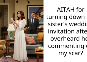 AITAH for turning down my sister’s wedding invitation after I overheard her commenting on my scar?