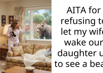 AITA for refusing to let my wife wake our daughter up to see a bear?