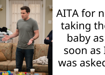 AITA for not taking the baby as soon as I was asked?