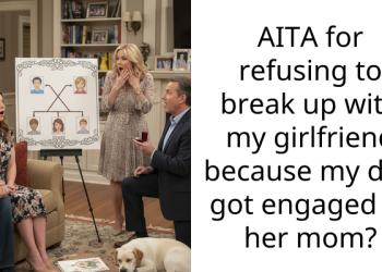 AITA for refusing to break up with my girlfriend because my dad got engaged to her mom?