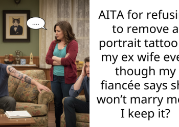 AITA for refusing to remove a portrait tattoo of my ex wife even though my fiancée says she won’t marry me if I keep it?