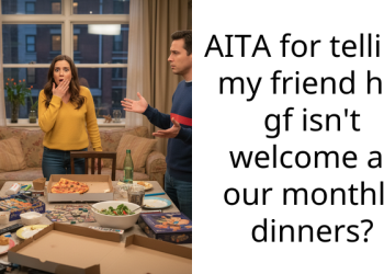 AITA for telling my friend his gf isn’t welcome at our monthly dinners?