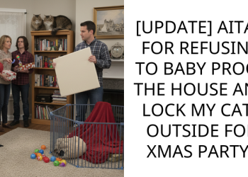 [UPDATE] AITAH FOR REFUSING TO BABY PROOF THE HOUSE AND LOCK MY CATS OUTSIDE FOR XMAS PARTY?