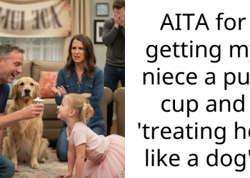 AITA for getting my niece a pup cup and ‘treating her like a dog’?