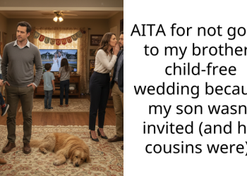 AITA for not going to my brothers child-free wedding because my son wasnt invited (and his cousins were)?
